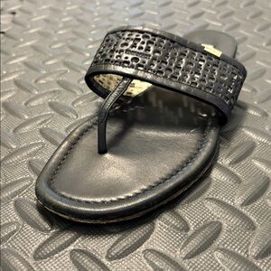 EMY MACK Women’s Black Cutout Sandals size 7 Made in Italy